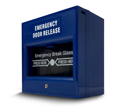 BOTON DE EMERGENCIA CON PROTECCION DE CRISTAL ABS AZUL - 809BD - Código: 809BD | Compra en Guadalajara